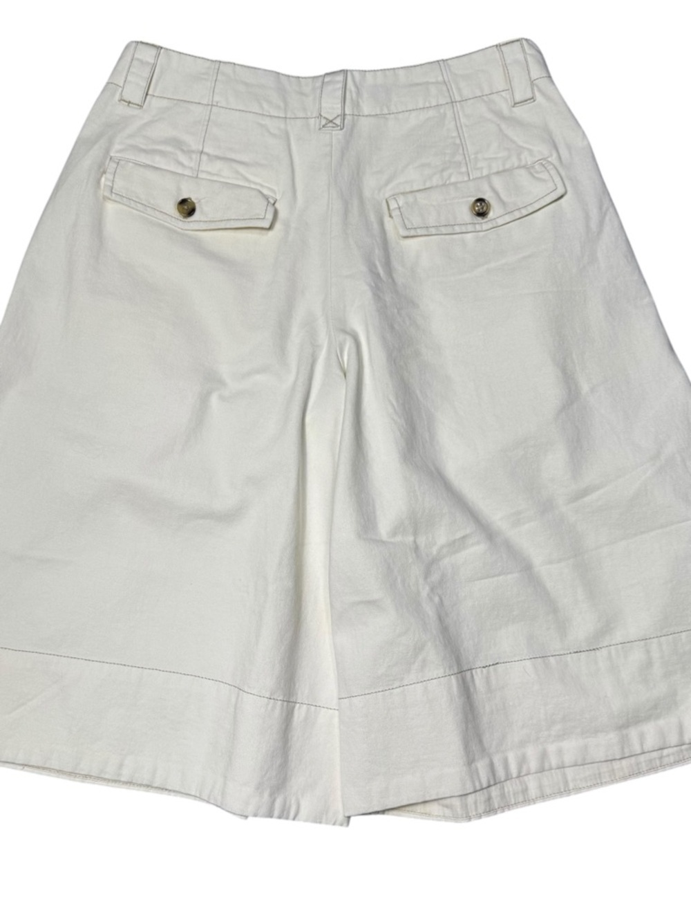 NWT New $98 Free People Sadie A-Line Long Shorts In Clean Ivory Size 4 - Picture 4 of 10